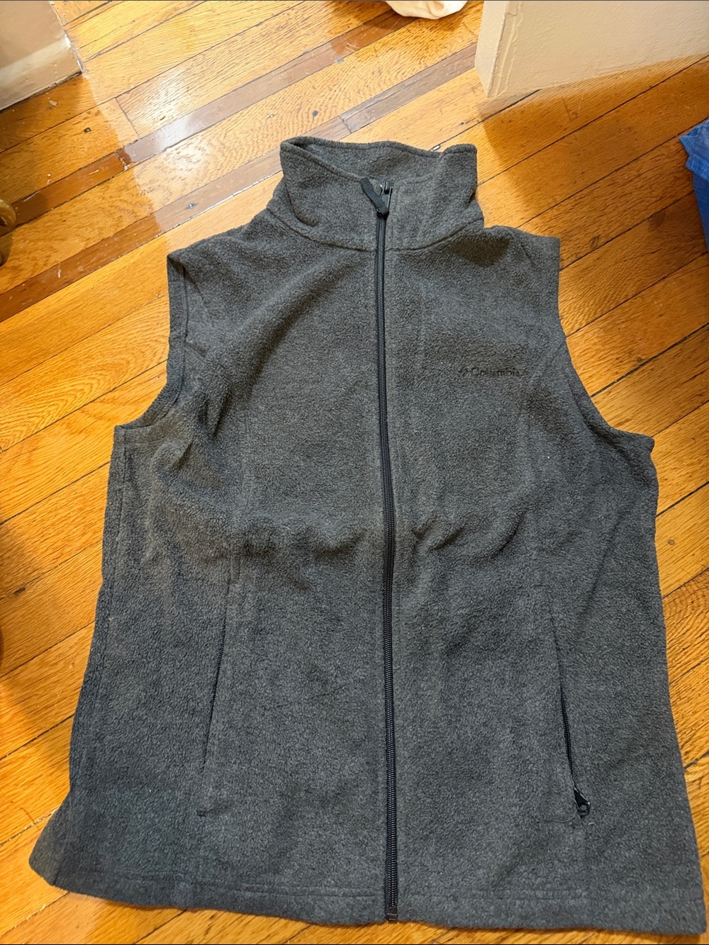 Columbia Women's Charcoal Gray Full-Zip Fleece Vest